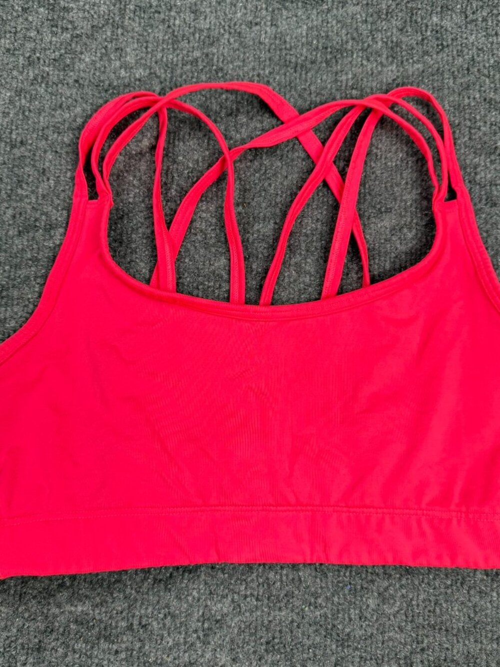 Womens GapFit Bright Pink Strappy Back Sports Bra NO SIZE CHECK MEASUREMENTS  XL